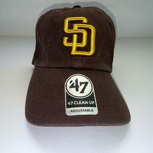 NWT San Diego Padres ’47 Brand Clean Up Hat - Brown & Gold
